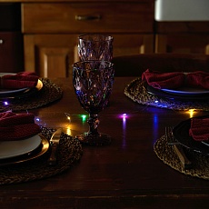 Светодиодная гирлянда Feron CL588 линейная Роса, мультиколор, 2м, с питанием от батареек, прозрачный шнур 51441 2