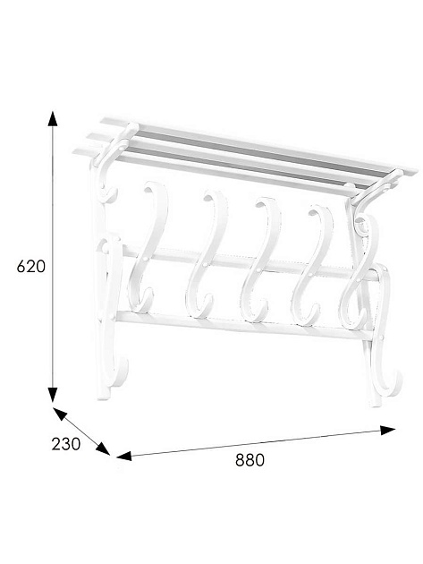 Настенная вешалка Мебелик В 7Н 006778 Фото № 3
