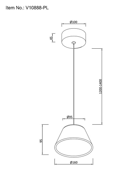 Подвесной светодиодный светильник Moderli Atla V10888-PL изображение 2 Подвесной светодиодный светильник Moderli Atla V10888-PL Фото № 2