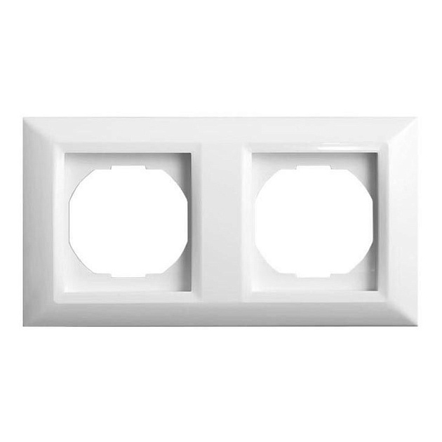 Рамка 2-постовая Vesta-Electric Roma белый FRM010201BEL изображение 1 Рамка 2-постовая Vesta-Electric Roma белый FRM010201BEL Фото № 1