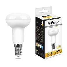 Лампа светодиодная Feron E14 7W 2700K Груша Матовая LB-45025513