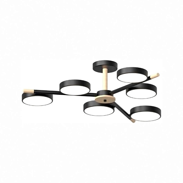 Потолочный cветильник LED4U L3208-800 BK Фото № 1