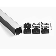 Профиль накладной LEDS POWER СПН3030 алюм. черный с призм.рассеивателем 2м 008509 1