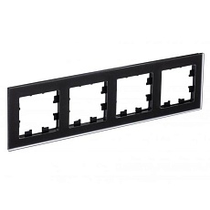 Рамка 4-постовая Systeme Electric AtlasDesign Nature черная ATN331004