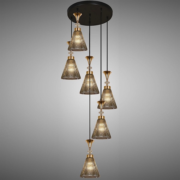 Подвесная люстра Reluce 02005-0.9-06 Smoke Фото № 3