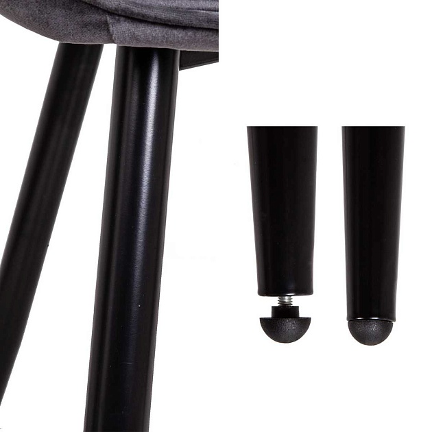 Кухонный стул AksHome Nika серый, велюр 72321 изображение 4 Кухонный стул AksHome Nika серый, велюр 72321 Фото № 4