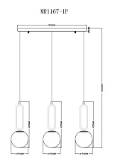 Подвесной светильник MyFar Pierre MR1168-3P 1