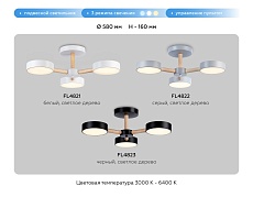 Потолочная светодиодная люстра Ambrella light Comfort LineTech FL4821 1
