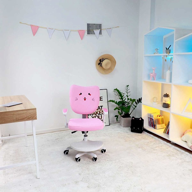 Детское кресло AksHome Catty котенок розовый, ткань 84763 изображение 22 Детское кресло AksHome Catty котенок розовый, ткань 84763 Фото № 22