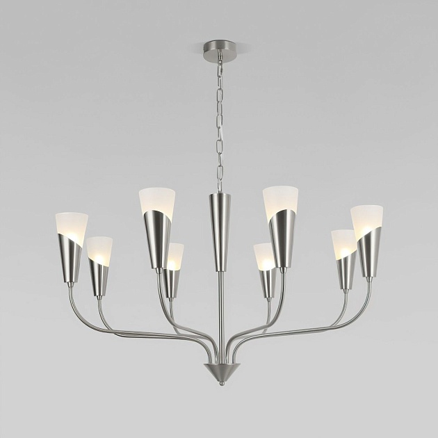 Подвесная люстра Eurosvet Rhyton 60167/8 никель Фото № 1