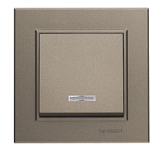 Выключатель одноклавишный с подсветкой Makel Karea 56052021