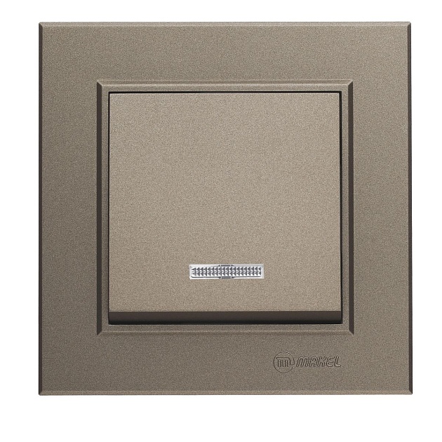 Выключатель одноклавишный с подсветкой Makel Karea 56052021 Фото № 1