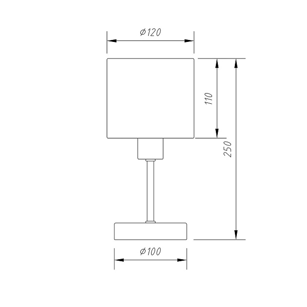 Настольная лампа Escada Denver 1109/1 Chrome/Beige Фото № 2
