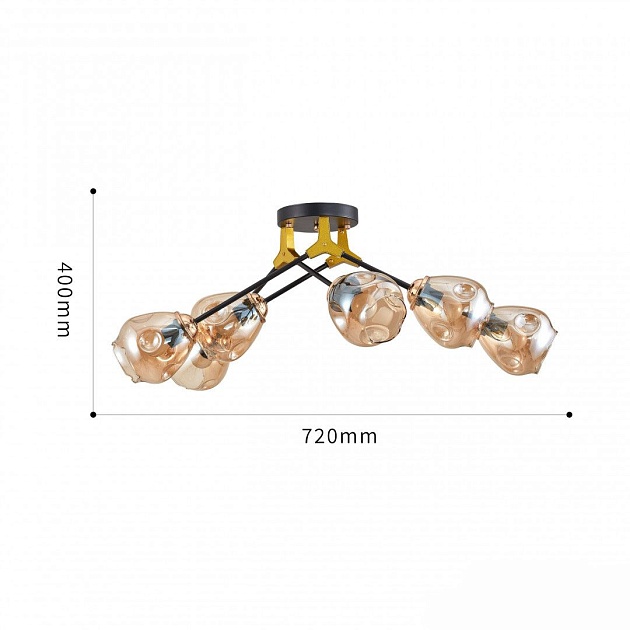 Потолочная люстра Arte Milano Amalfi 252588/6 Br Фото № 2