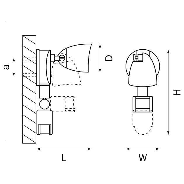 Уличный настенный светодиодный светильник Lightstar Diva 374347 Фото № 2