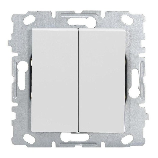 Выключатель двухклавишный Vesta-Electric Roma белый FVK000201BEL изображение 1 Выключатель двухклавишный Vesta-Electric Roma белый FVK000201BEL Фото № 1