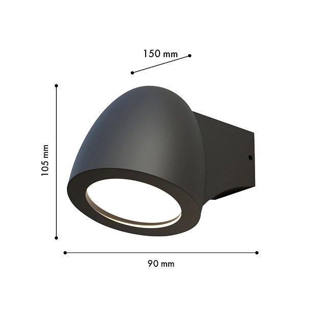 Уличный настенный светильник Favourite Neg 4383-1W изображение 2 Уличный настенный светильник Favourite Neg 4383-1W Фото № 2