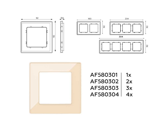 Рамка AMBRELLA VOLT AF580303 Фото № 3