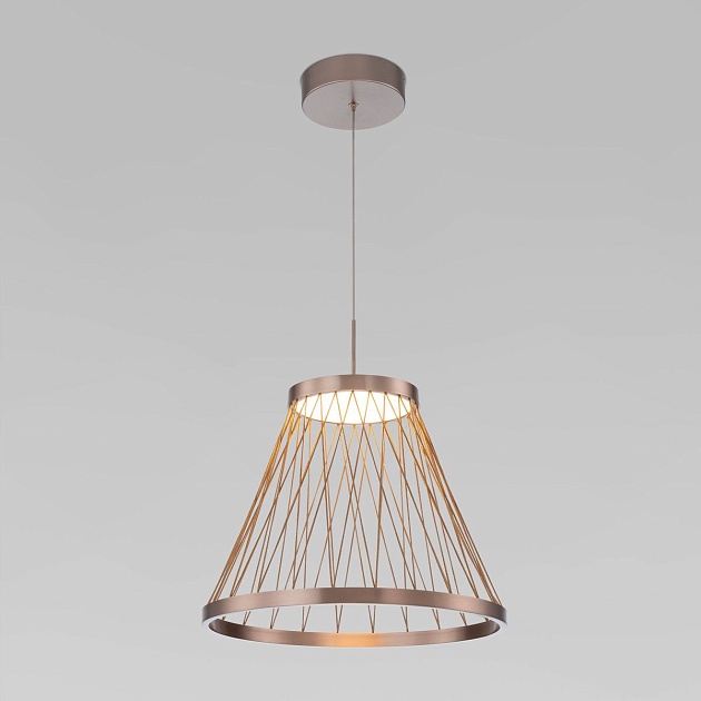 Подвесной светодиодный светильник Eurosvet Cesta 40016/1 LED коричневый Фото № 1