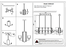 Подвесная люстра Newport Alexandra 4408+4/S black glossy М0068547 1