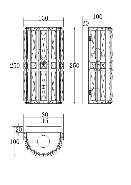 Настенный светильник Maytoni Facet MOD094WL-01G Фото № 5