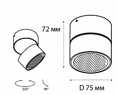Светодиодный спот Italline IT02-005 black 3000K 1