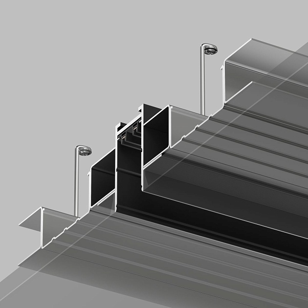Шинопровод встраиваемый однофазный Denkirs Smart Hide TR2012-BK Фото № 4