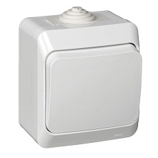 Выключатель одноклавишный Systeme Electric Этюд 10A 250V белый BA10-041B