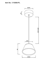 Подвесной светодиодный светильник Moderli Atla V10890-PL 1
