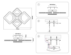Потолочная светодиодная люстра Ambrella light Acrylica Original FA8878 2