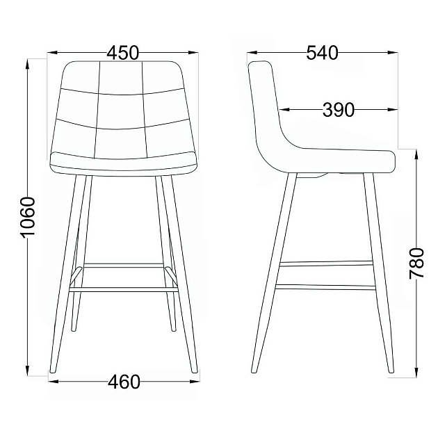 Барный стул AksHome Stella синий, велюр 75813 изображение 2 Барный стул AksHome Stella синий, велюр 75813 Фото № 2