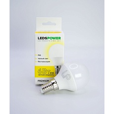 Светодиодная лампа LEDS POWER P45 E14 6Вт 3000К 006710 1
