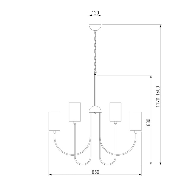 Подвесная люстра Eurosvet Abbey 60164/10 латунь Фото № 2