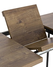 Кухонный стол Stool Group PLAIN 116-158х74 дуб/черный 80.581.01 8048 3