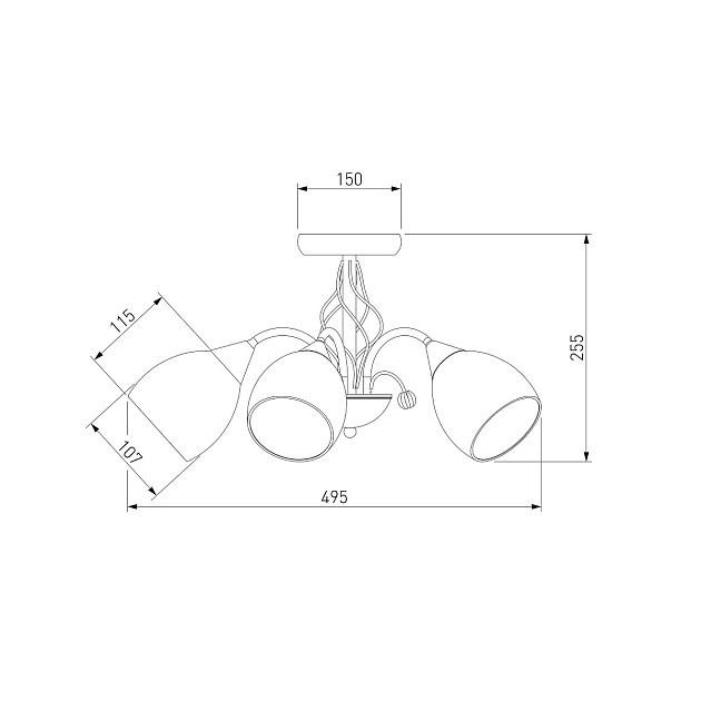 Потолочная люстра Eurosvet 30026/5 золото Фото № 2