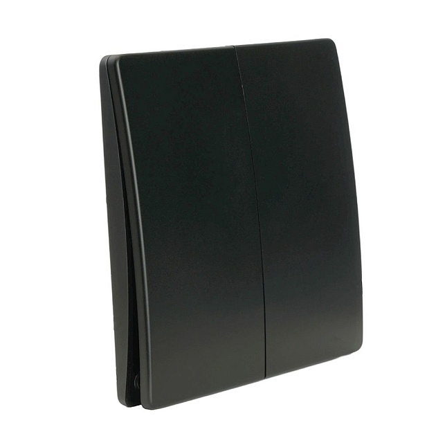 Выключатель двухклавишный беспроводной Feron Smart черный TM92 51027 Фото № 1