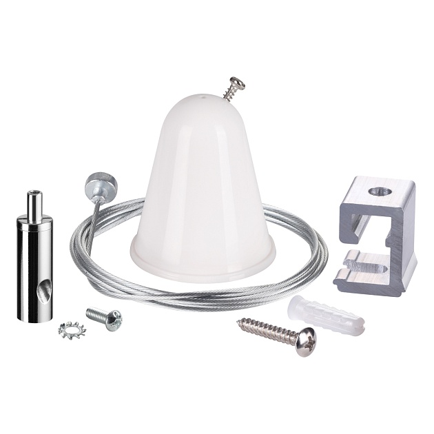 Подвесной комплект с тросом 1.5м для однофазного шинопровода Novotech Port 135022 изображение 1 Подвесной комплект с тросом 1.5м для однофазного шинопровода Novotech Port 135022 Фото № 1