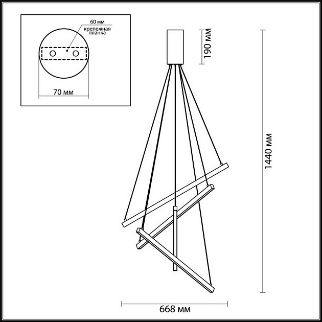 Подвесной светодиодный светильник Odeon Light L-vision Cometa 3860/48L Фото № 4