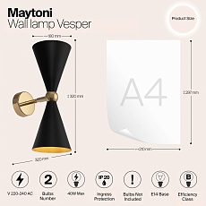 Бра Maytoni Vesper MOD108WL-02GB 1