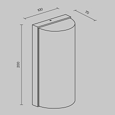 Уличный настенный светодиодный светильник Maytoni Badd O454WL-L10GF3K1 5