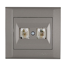 Розетка тf евро двойная Makel Defne 42052034