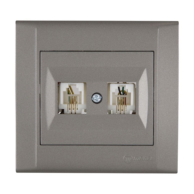 Розетка тf евро двойная Makel Defne 42052034 Фото № 1