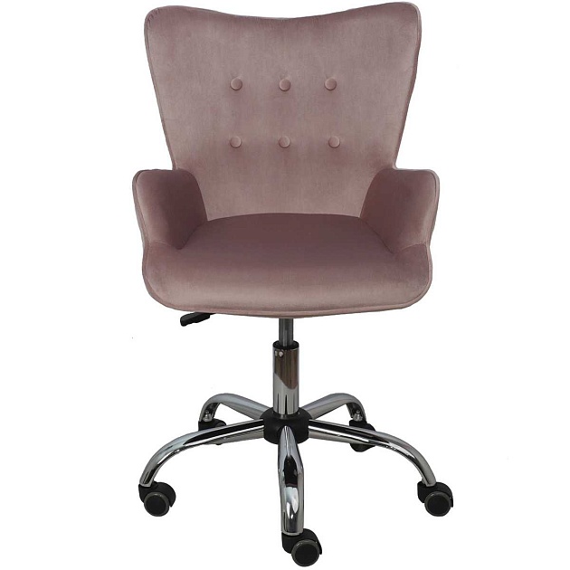 Поворотное кресло AksHome Bella пыльная роза, велюр 77317 Фото № 7