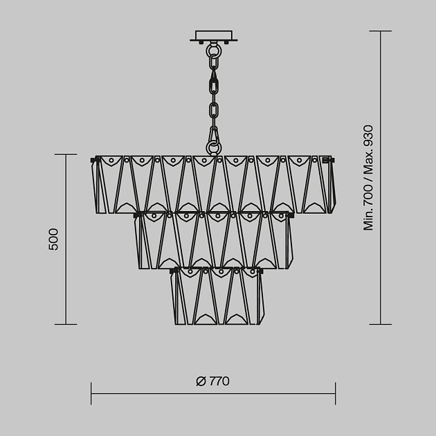 Подвесная люстра Maytoni Puntes MOD043PL-18CH изображение 2 Подвесная люстра Maytoni Puntes MOD043PL-18CH Фото № 2