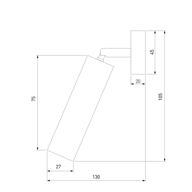 Светодиодный спот Eurosvet Pin 20133/1 LED черный изображение 2 Светодиодный спот Eurosvet Pin 20133/1 LED черный Фото № 2