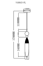 Подвесной светодиодный светильник Moderli Candle V10915-PL 1