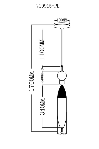 Подвесной светодиодный светильник Moderli Candle V10915-PL Фото № 2
