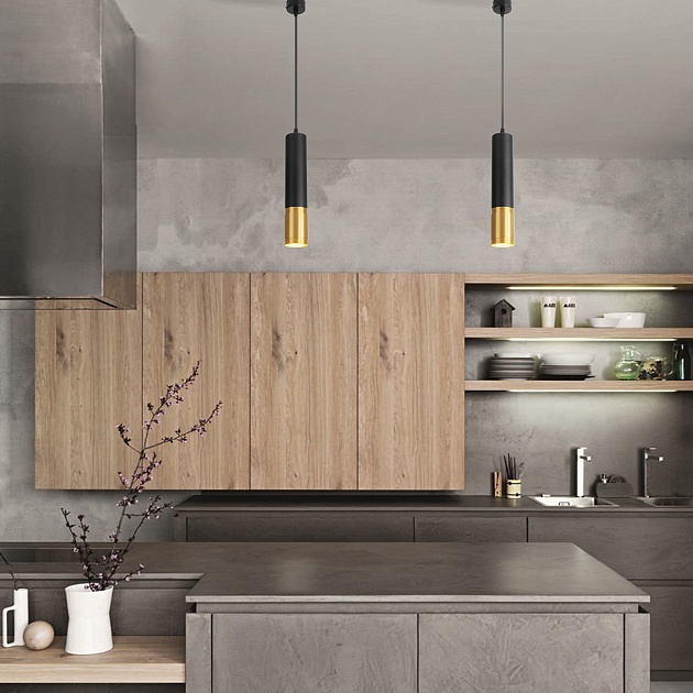 Подвесной светильник Eurosvet Tony DLN108 GU10 черный/золото Фото № 4