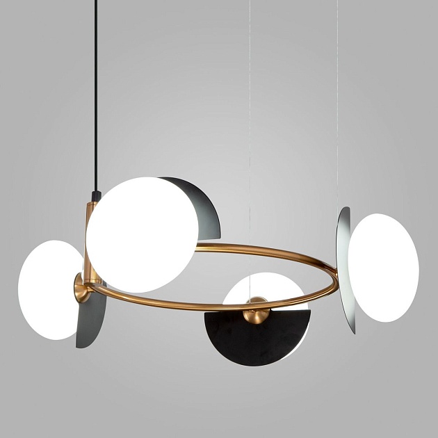 Подвесная люстра Eurosvet Moity 70150/4 черный/латунь изображение 4 Подвесная люстра Eurosvet Moity 70150/4 черный/латунь Фото № 4