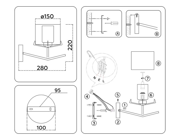 Бра Ambrella Light High Light Modern LH57010 Фото № 2